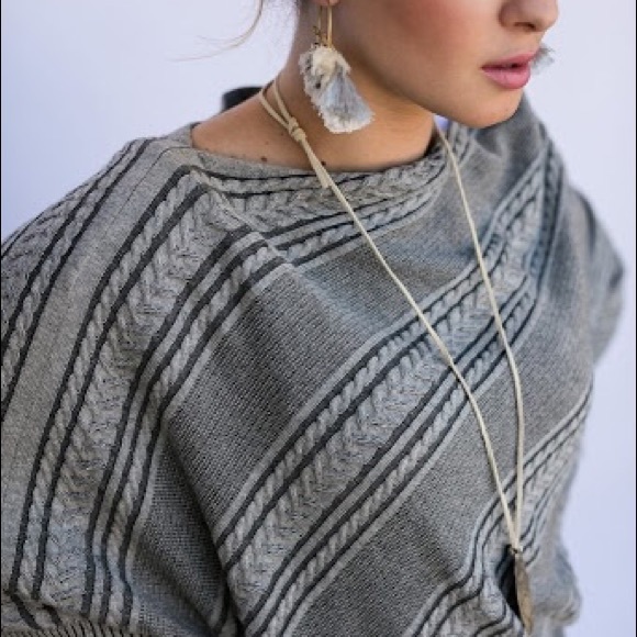 Evy’s Tree Khalli Poncho Gray One Size - Picture 3 of 5